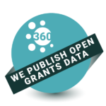 360Giving publisher badge - teal