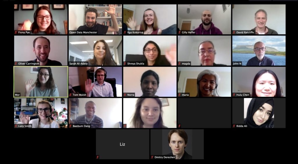 Screenshot of the Data Expedition cohort on virtual workshop